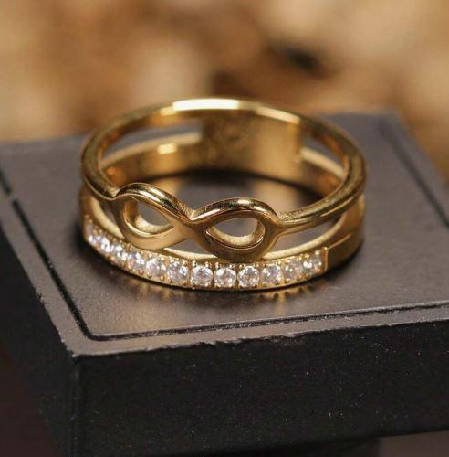 Infinite ring - Stainless ring with cubic zirconia