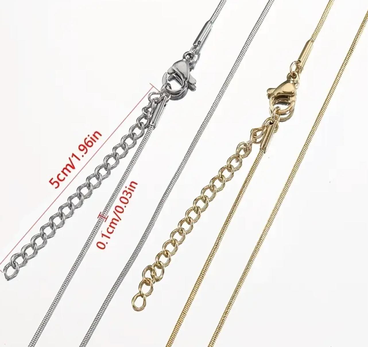 Plain Chain -mStainless Steel Necklace, jewelry Accessories For Men And Women
