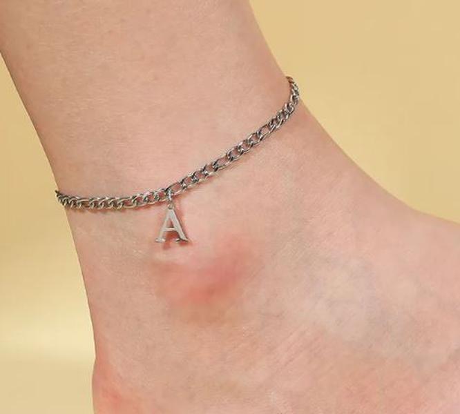 Jewelry Vacation Simple Style Letter 304 Stainless Steel 14K Gold Plated Anklet