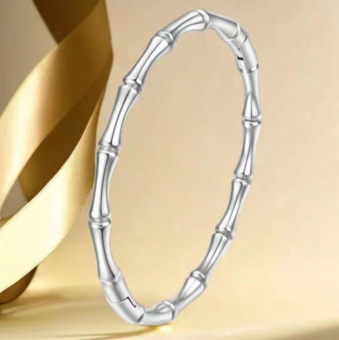 Bamboo Bangle - Stainless Steel and Waterproof bangle for Medium Wrist