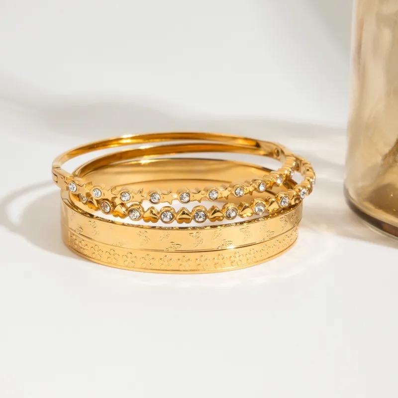 Vera Bangles - Stainless Steel Daily Wear Bangle with Sparkling Detailing for Everyday Wear