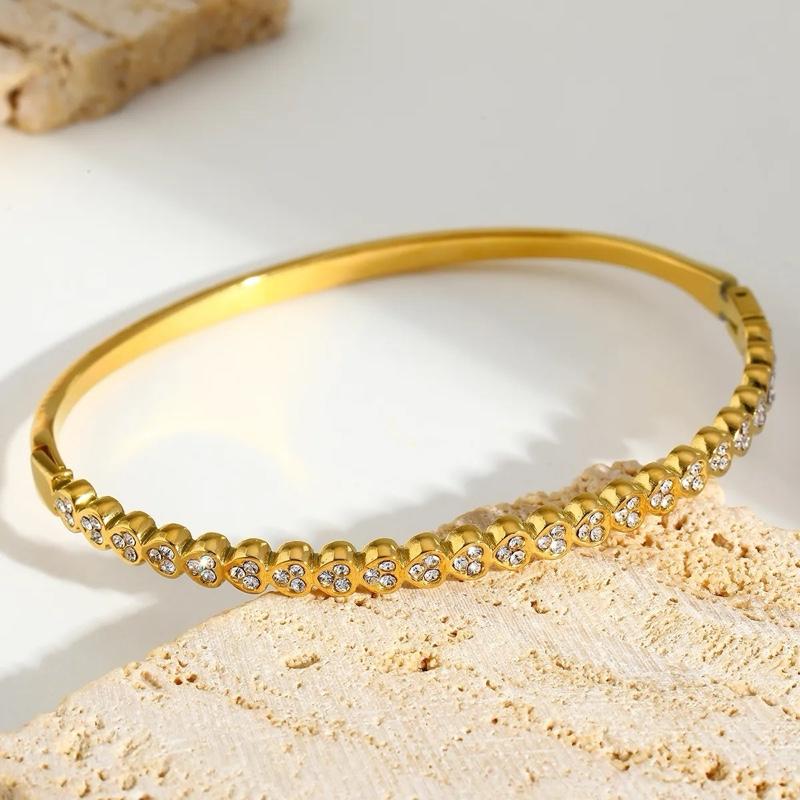 Vera Bangles - Stainless Steel Daily Wear Bangle with Sparkling Detailing for Everyday Wear