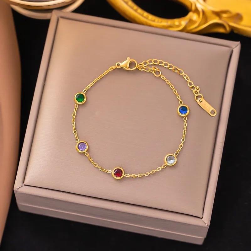 Multicoloyr bracelet- Stainless steel everyday bracelet