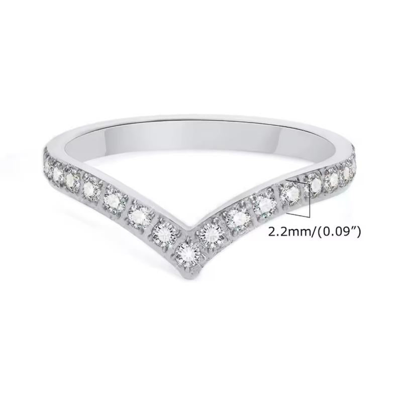 V drop Ring - 18k Gold Stainless Steel Ring to stack