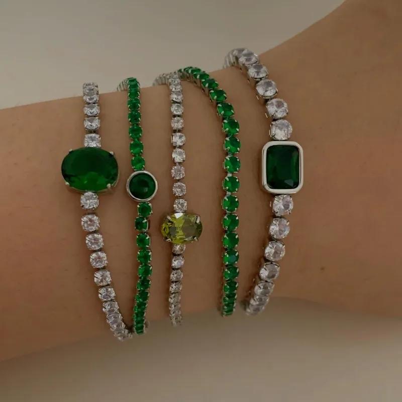 Olivia Tennis Bracelet Stainless steel Lucky Chain Bracelet