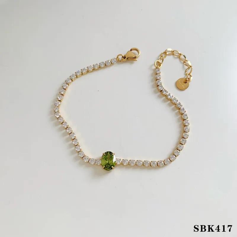 Olivia Tennis Bracelet Stainless steel Lucky Chain Bracelet