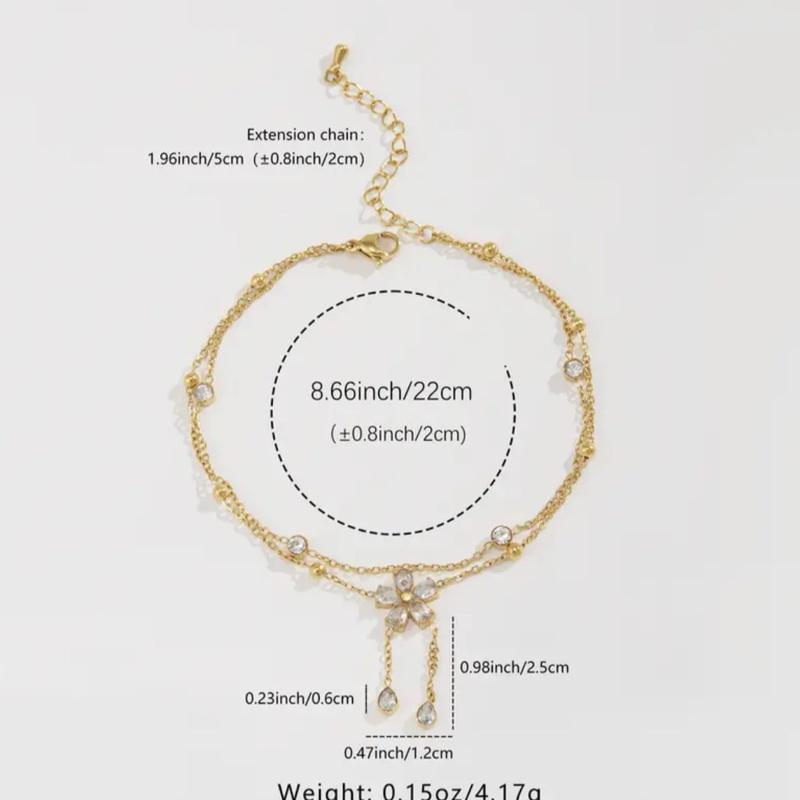 Florence Necklace Set - Stainless Steel Flower Jewelry Set for Women - Includes Necklace & Earrings