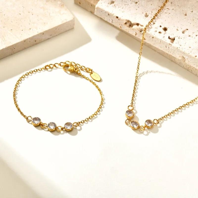 May Necklace - Stainless steel necklace and bracelet