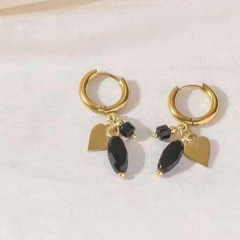 Nora Earrings - Stainless Steel Everyday Earrings with Colorful Beads and Charms for Daily Wear