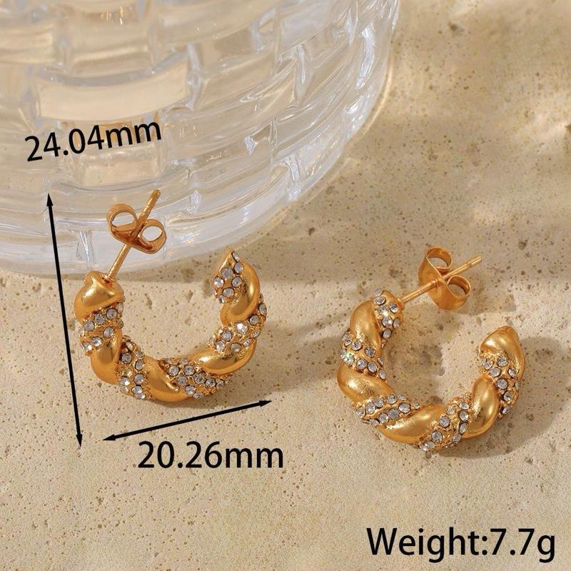 Hoops - Stainless steel 18K gold plated hoops and stud earnings