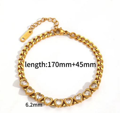 SweetHeart Bracelet - Zircon Bracelet Sweet High-End Stainless steel heart bracelet