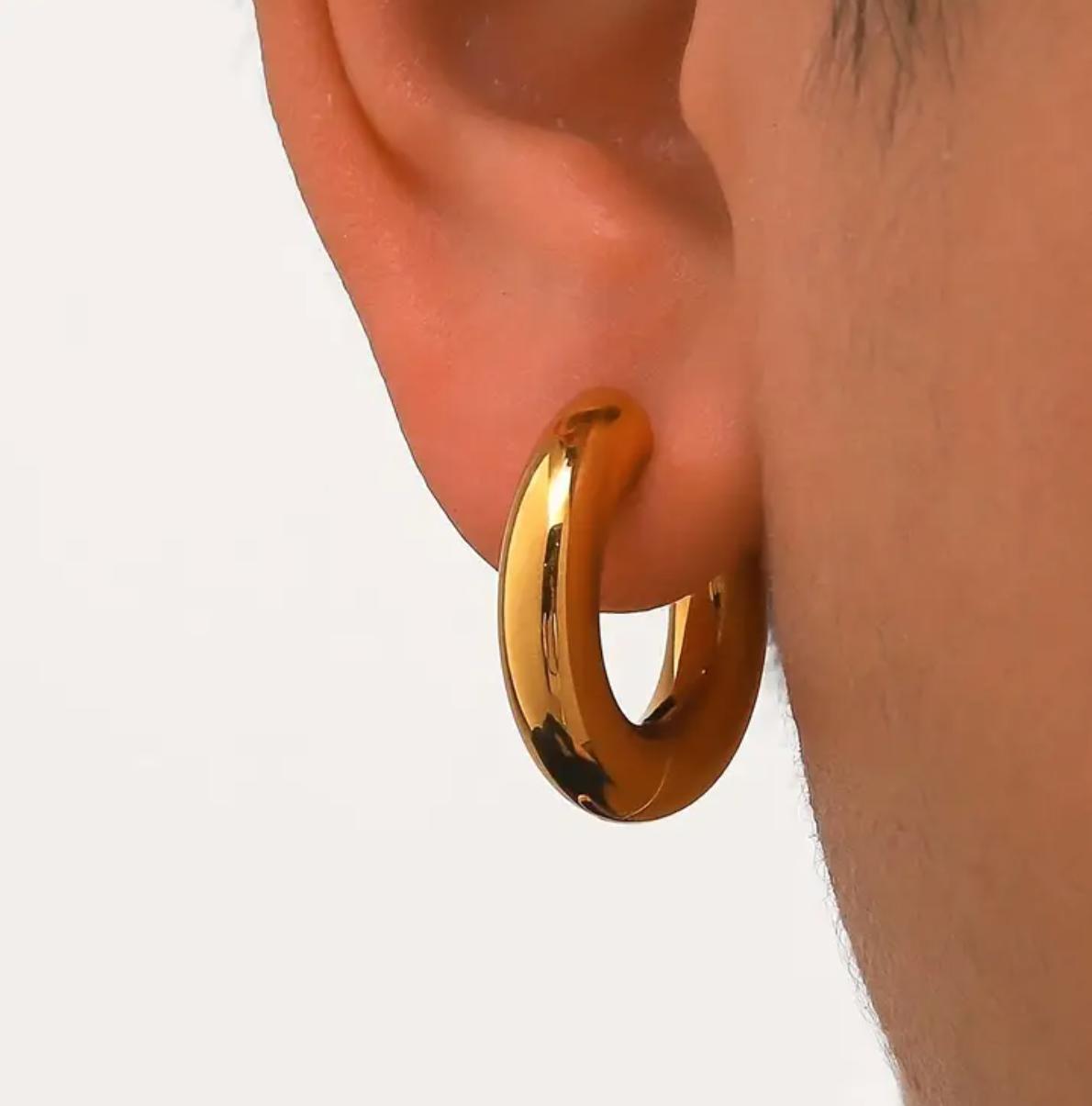 Pearl Hoop - Earrings with Chic Imitation Pearl Tassel - Stainless Steel, Versatile for Daily Wear