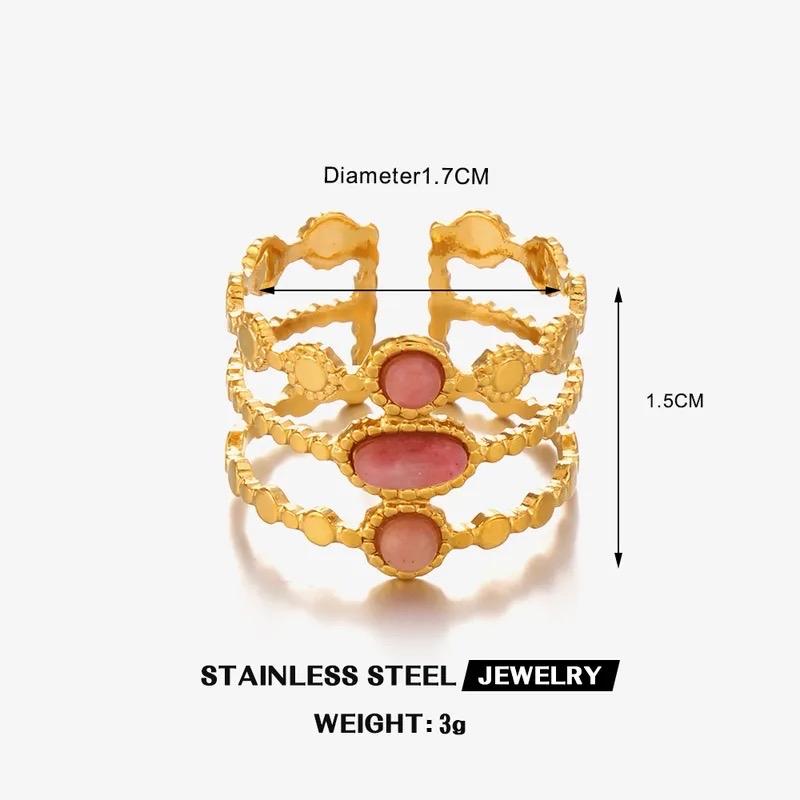 Stonie rings - stainless steel adjustable ring