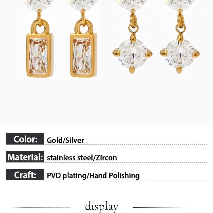 Evelyn Studs - Stainless Steel Daily wear dangly Studs