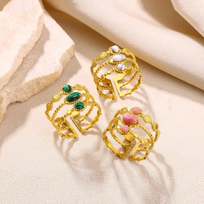 Stonie rings - stainless steel adjustable ring