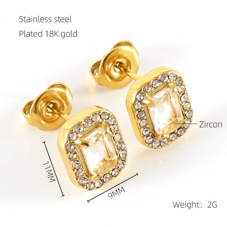 Sienna Set - Stainless Steel Necklace, Ring, and Stud Set for Women