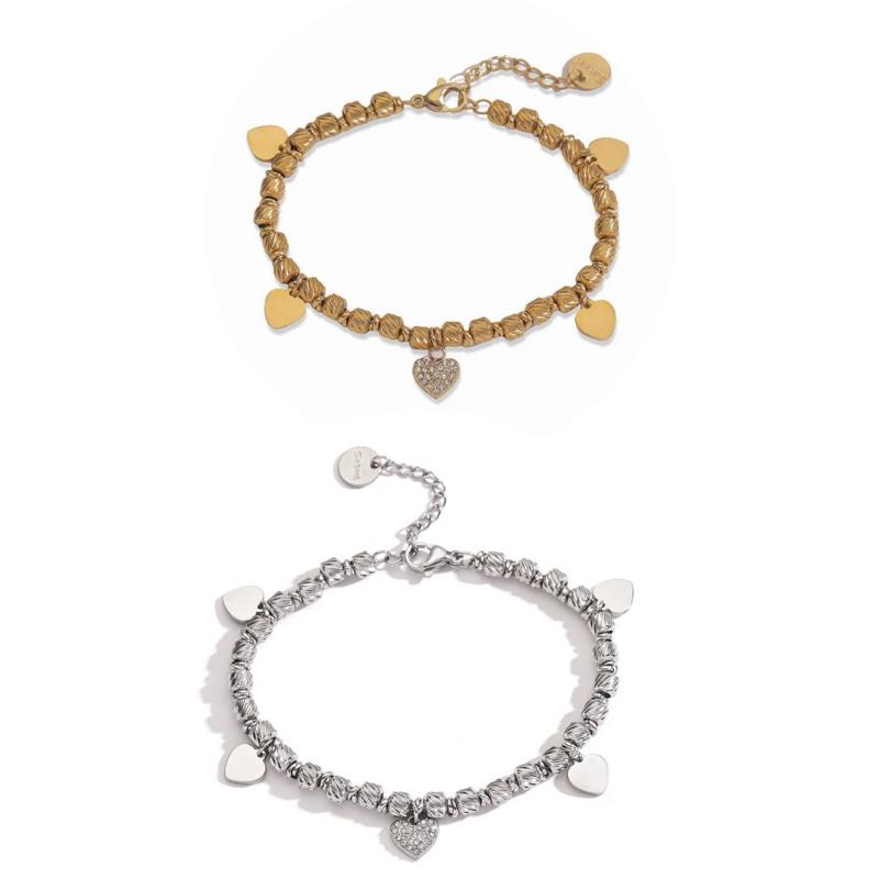 Aurora Beaded bracelet - Steel 18K Gold Plated Bracelets