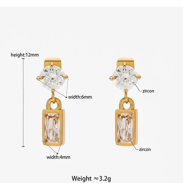 Evelyn Studs - Stainless Steel Daily wear dangly Studs