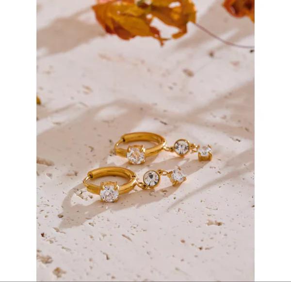 Kristy dangly hoop - Stainless steel everyday hoop earrings