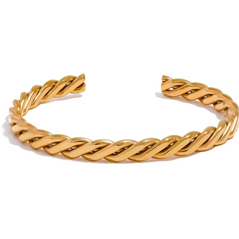 Twist cuff bangle - Stainless steel bangle for all size
