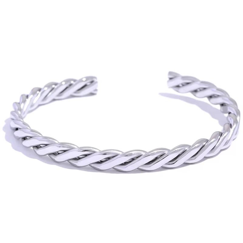 Twist cuff bangle - Stainless steel bangle for all size
