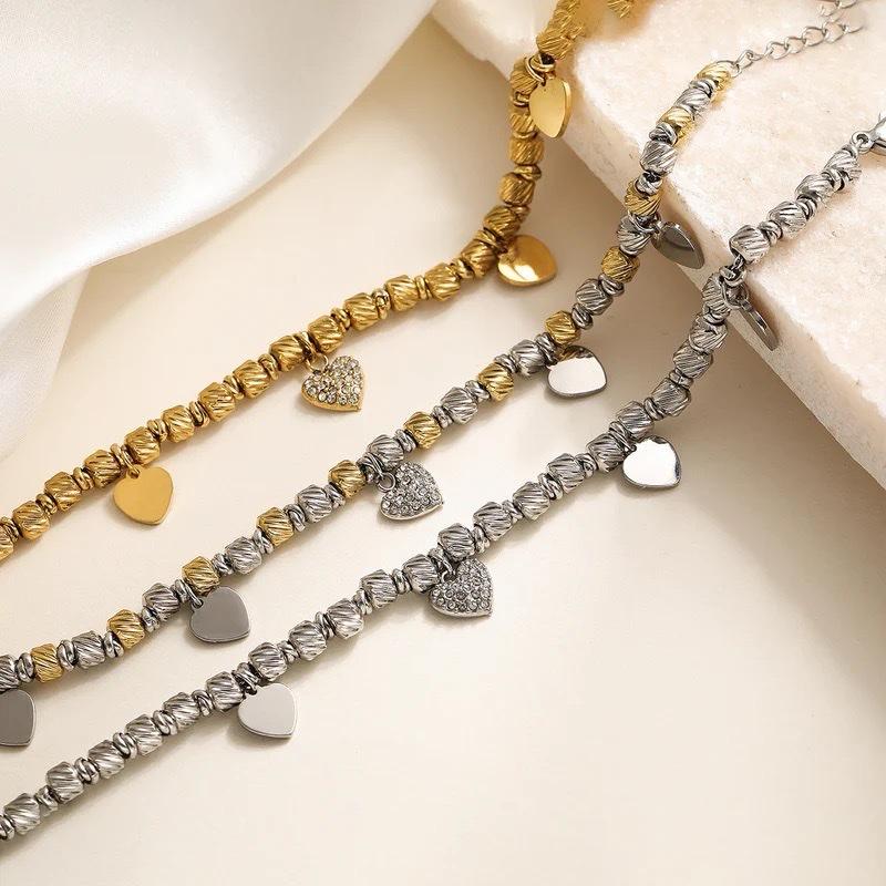 Aurora Beaded bracelet - Steel 18K Gold Plated Bracelets