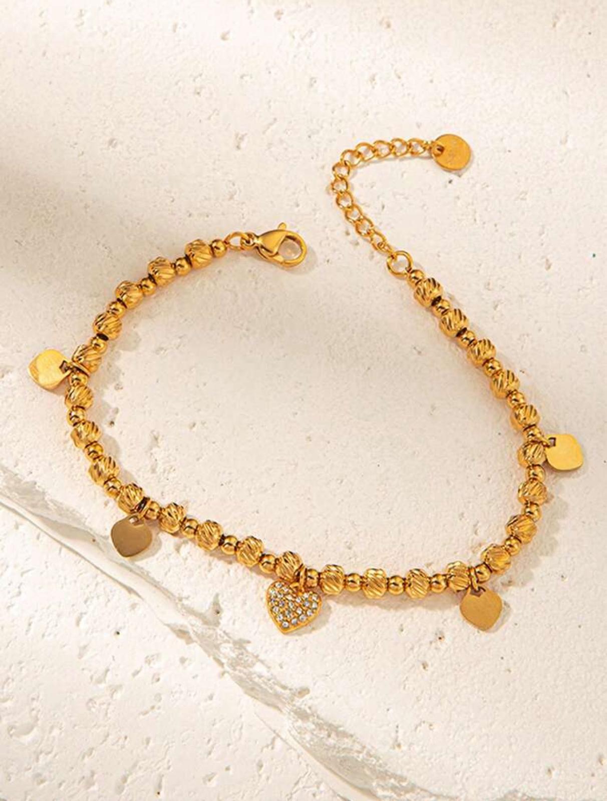 Aurora Beaded bracelet - Steel 18K Gold Plated Bracelets