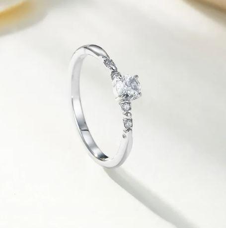 Wholesale Jewelry Glam Sweet Shiny Solid Color 304 Stainless Steel Ring