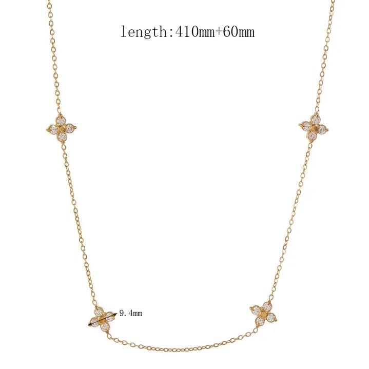 Flora Set - Stainless steel flora necklace and bracelet. Tarnish resistant