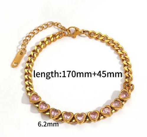 SweetHeart Bracelet - Zircon Bracelet Sweet High-End Stainless steel heart bracelet