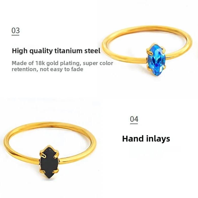 Dainty Marquis Ring - Stainless Steel Zircon Plating Rings