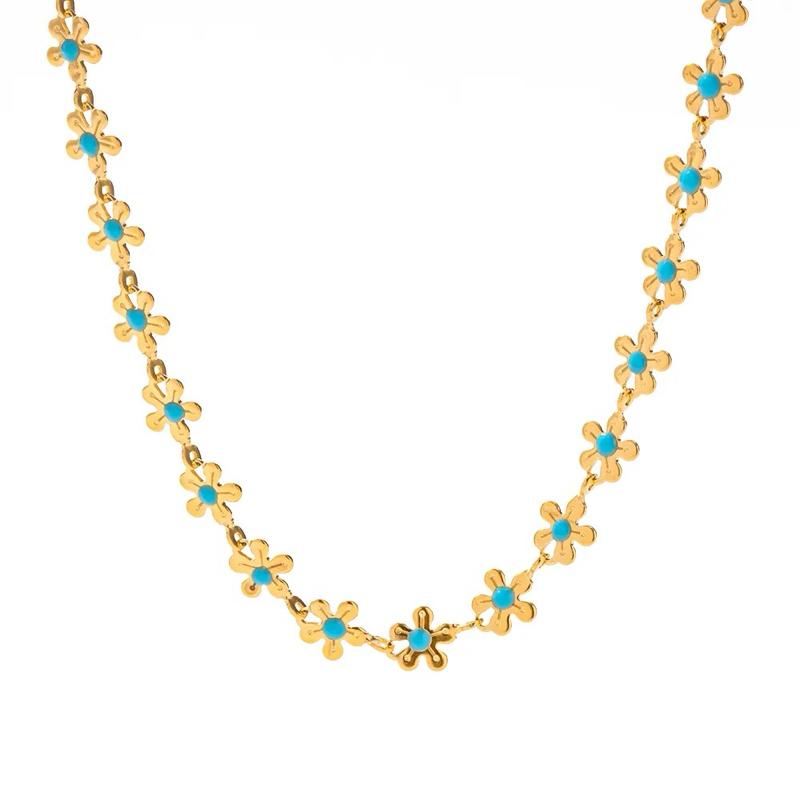 Daisy Necklace set - stainless steel necklaces and bracelet set