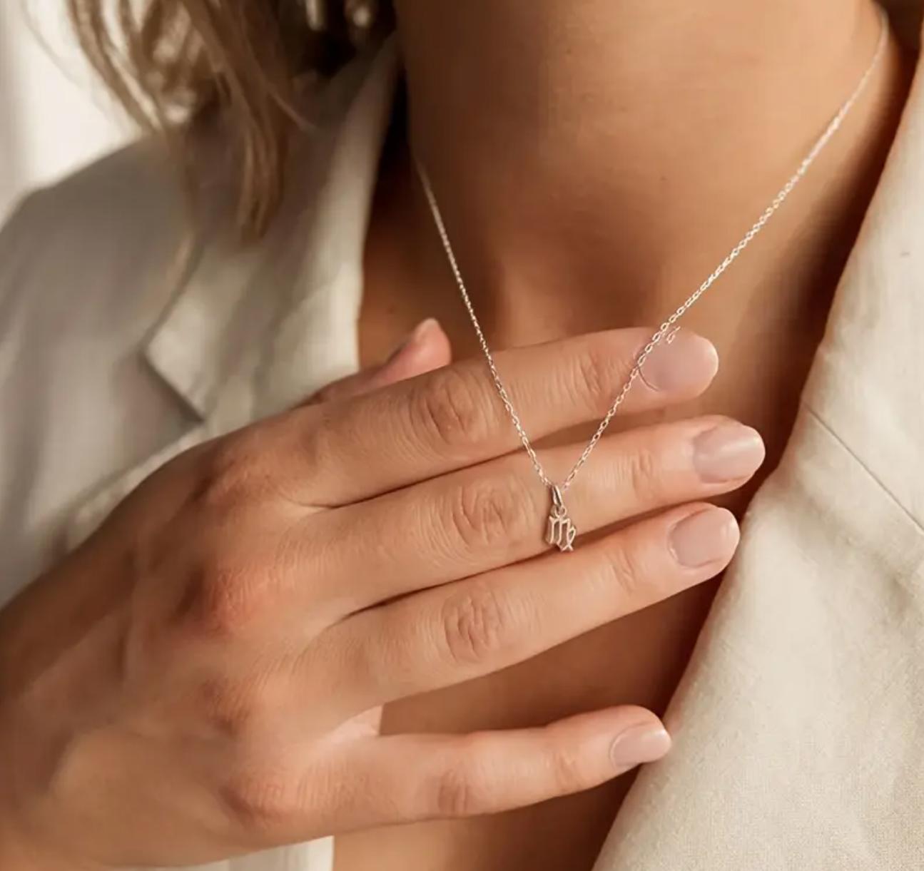 Zodiac Pendant, Simple 316 Stainless Steel Constellation Charm for Necklace and Bracelet